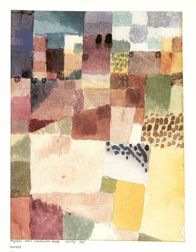 Motive from Hammament, 1914 by Paul Klee - 10 X 12 Inches (Art Print)