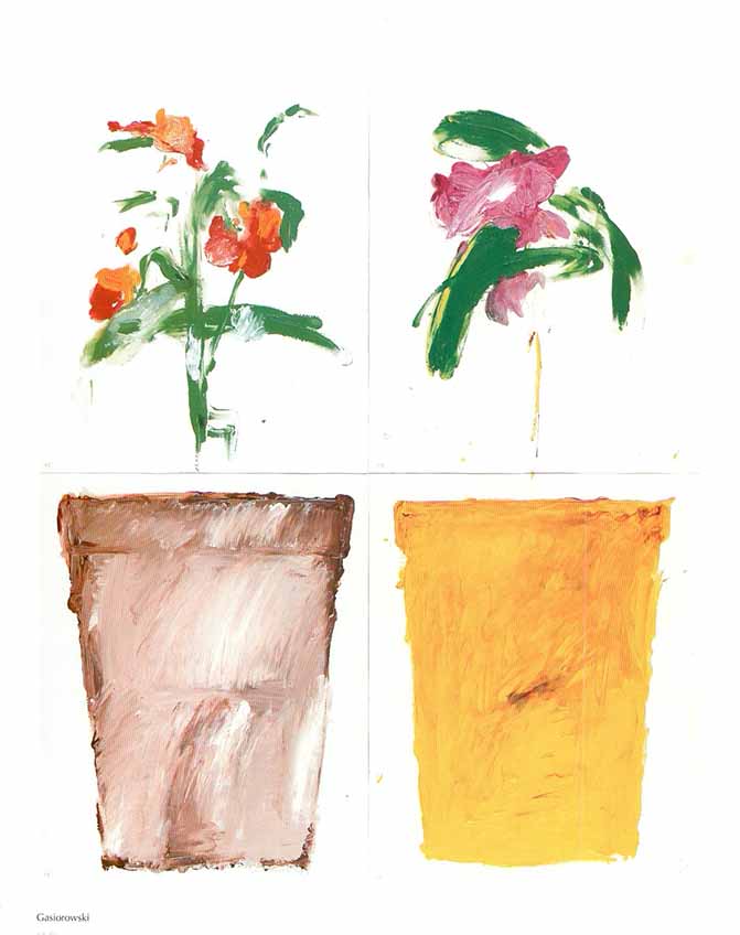 Flowerpots (NO. 15-16), 1973 by Gerald Gasiorowski - 10 X 12" (Offset Lithograph 1992)