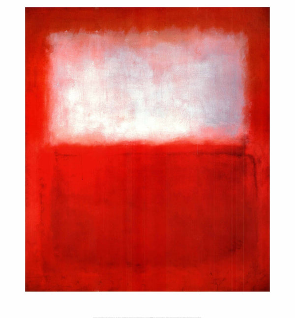 White over Red by Mark Rothko - 36 X 40 Inches (Art Print)