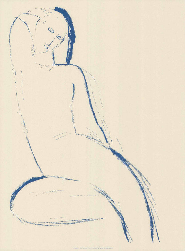 Female Nude in Front by Amedeo Modigliani - 24 X 32 Inches (Silkscreen / Sérigraphie)