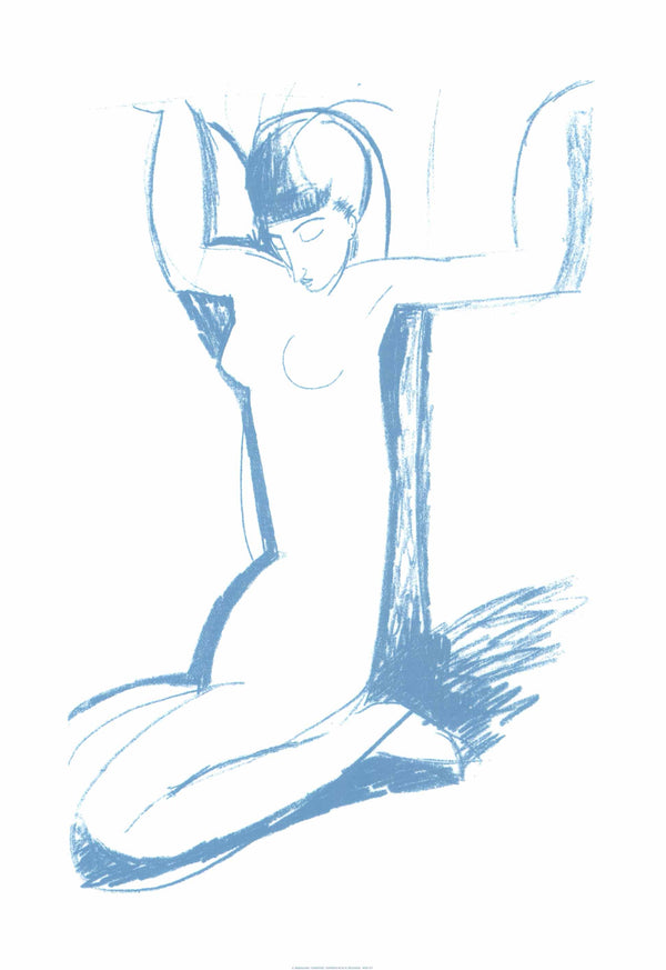 Cariatide by Amedeo Modigliani - 28 X 40 Inches (Silkscreen / Sérigraphie)