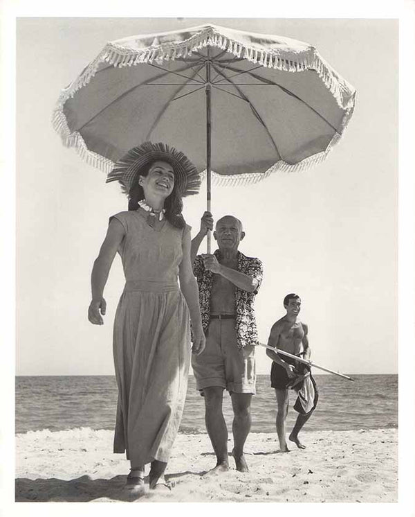 Pablo Picasso and Françoise Gilot, 1948 Photography by Robert Capa - 10 X 12 Inches (Offset Lithograph)