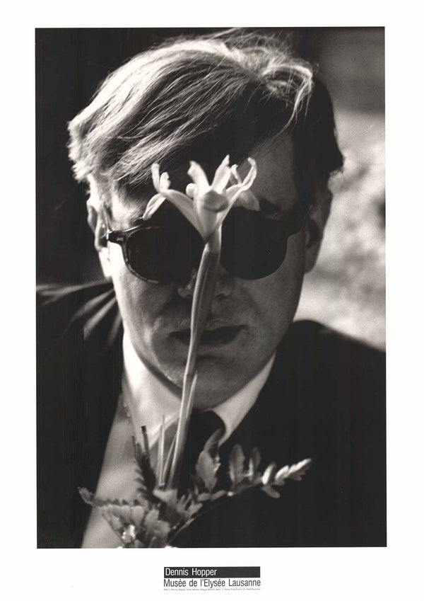 Andy Warhol (with flower), 1963 Photography by Dennis Hopper - 20 X 28 Inches (Offset Lithograph)