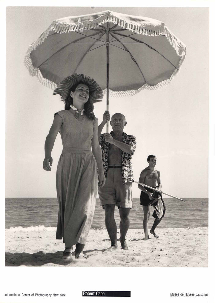 Pablo Picasso and Francoise Gilot, 1948 Photography by Robert Capa - 20 X 28 Inches (Offset Lithograph)