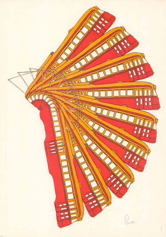 Streetcar Headdress, 1976 by Charlie Pachter - 11 X 16 Inches (Art Print)