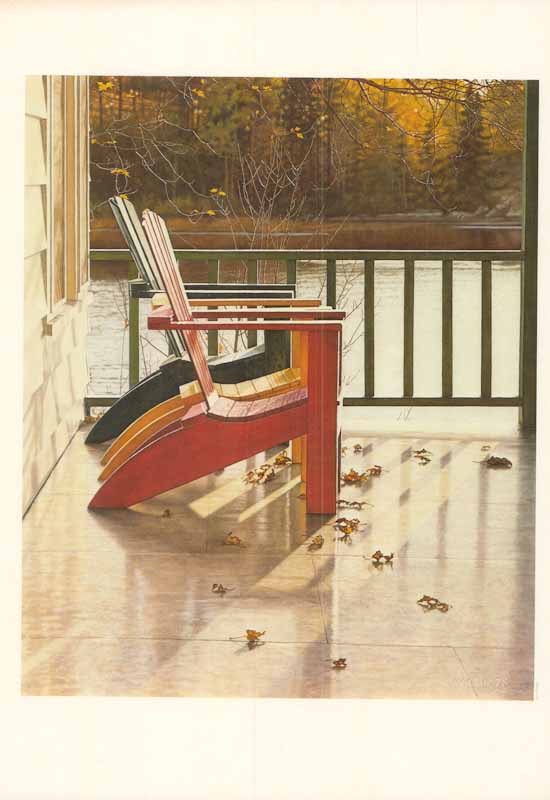 Three Chairs, 1978 by Bruce St-Clair - 11 X 16 Inches (Lithograph Print)