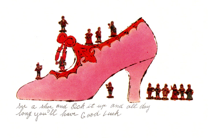A la Recherche du Shoe Perdu, NYC, 1955 by Andy Warhol - 4 X 6 Inches (PostCard / Carte Simple)