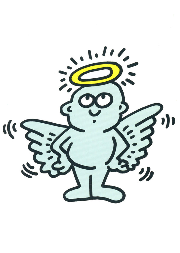 Lil' Angel, 1989 by Keith Haring - 4 X 6 Inches (PostCard / Carte Simple)