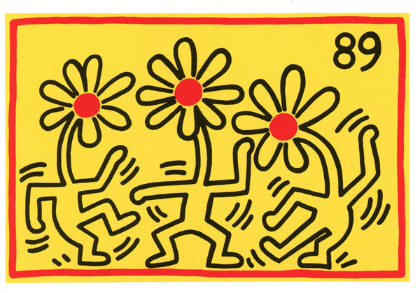 Untitled, 1989 by Keith Haring - 4 X 6 Inches (PostCard / Carte Simple)