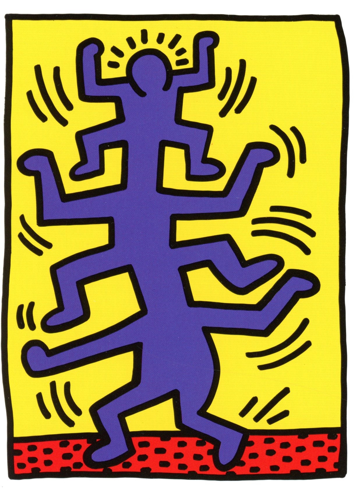 Growing/Silkscreen, 1988 by Keith Haring - 4 X 6 Inches (10 PostCards ...