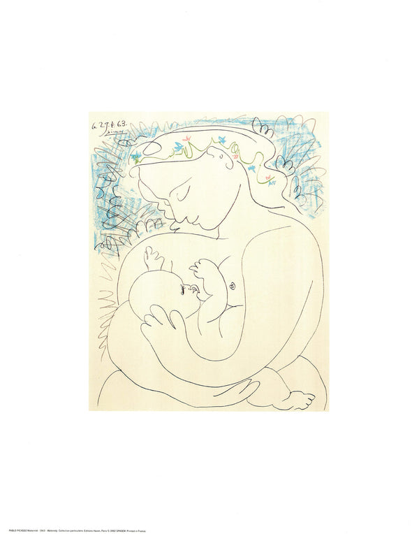 Maternity, 1963 by Pablo Picasso - 22 X 28 Inches (Art Print)