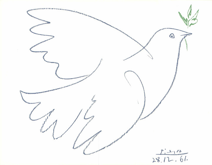 Blue Dove, 1961 by Pablo Picasso - 20 X 26 Inches (Art Print)