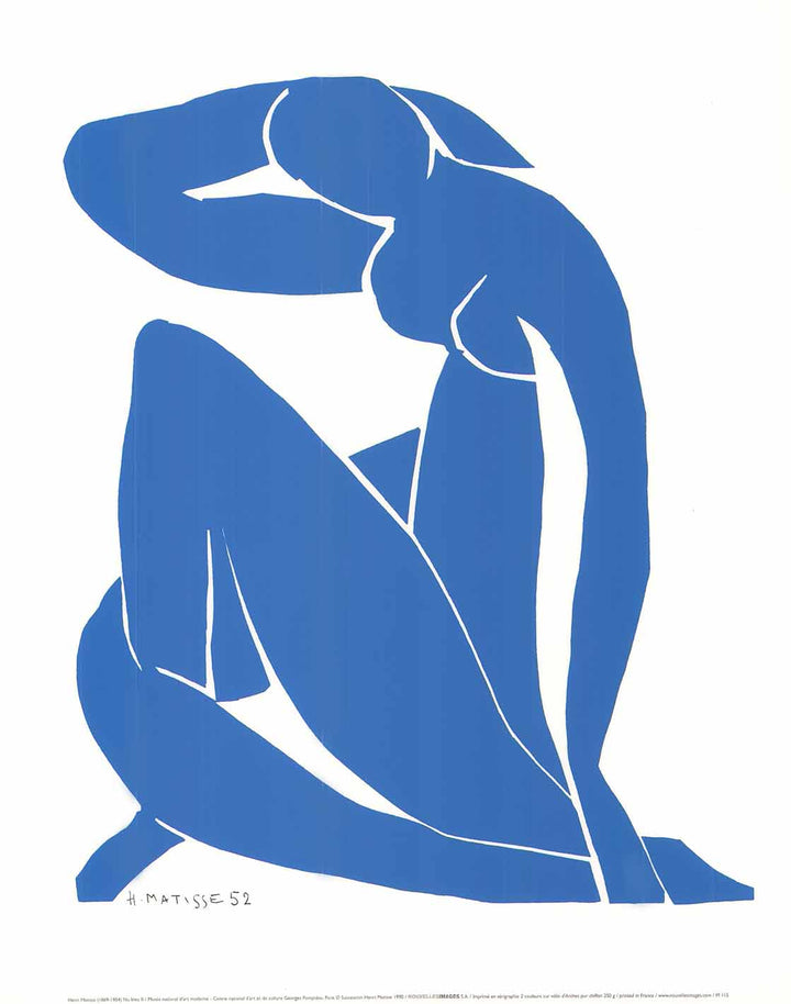 Blue Nude II, 1952 by Henri Matisse - 16 X 20 Inches (Silkscreen / Sérigraphie)