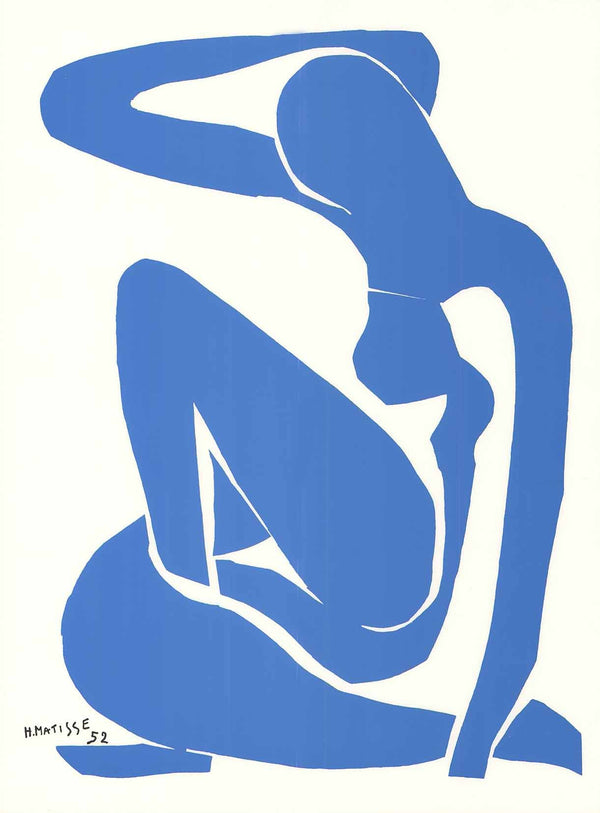 Blue Nude II, 1952 by Henri Matisse - 17 X 23 Inches (Silkscreen / Serigraphie)