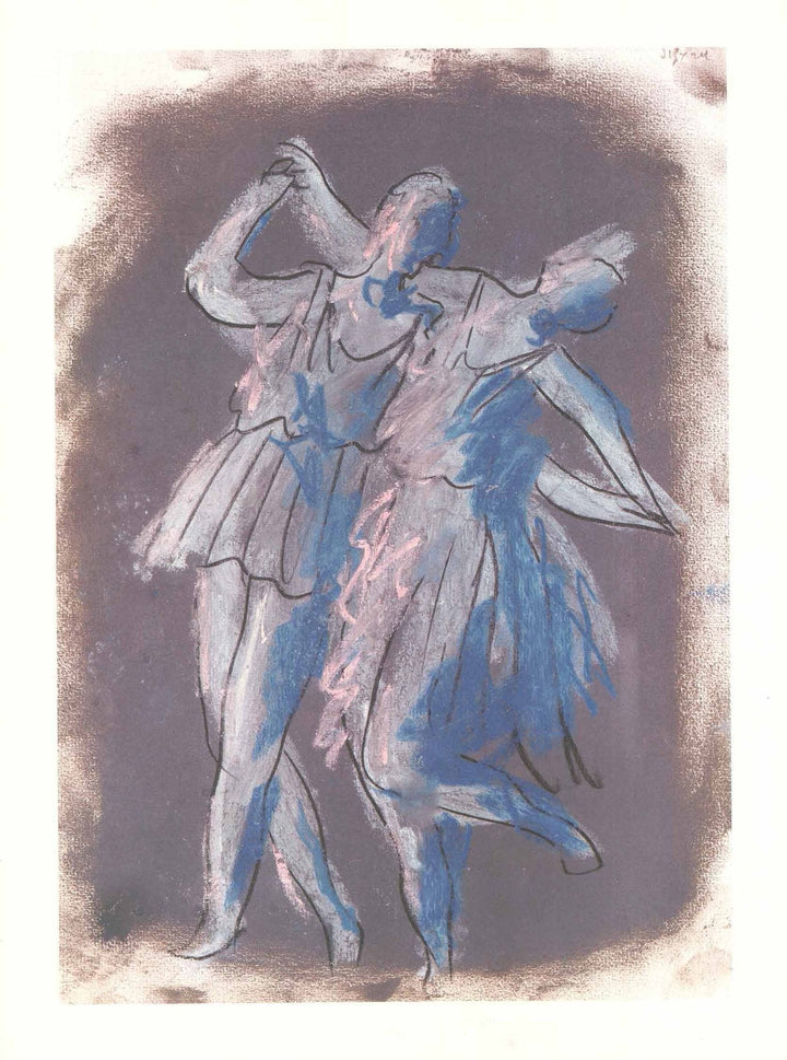 Sketch of the Costumes for Apollo and Venus in "Mercury" by Eric Satie, 1924 by Pablo Picasso - 24 X 32 Inches (Art Print)