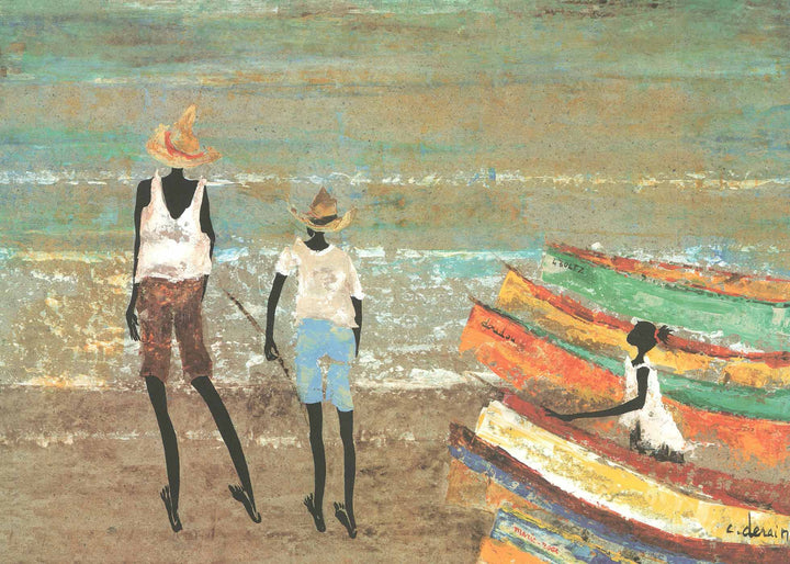 Aglae and the Boats, 2006 by Charlotte Derain - 20 X 28 Inches (Art Print)
