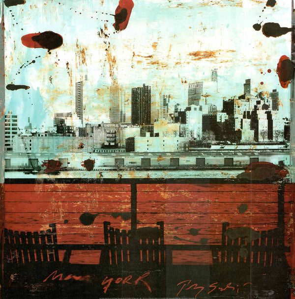 New York, View over Brooklyn by Tony Soulié - 28 X 28 Inches (Art Print)