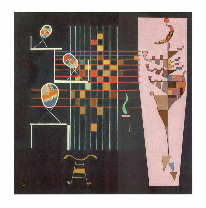 The Three Ovals by Vassily Kandinsky - 28 X 28 Inches (Art Print)