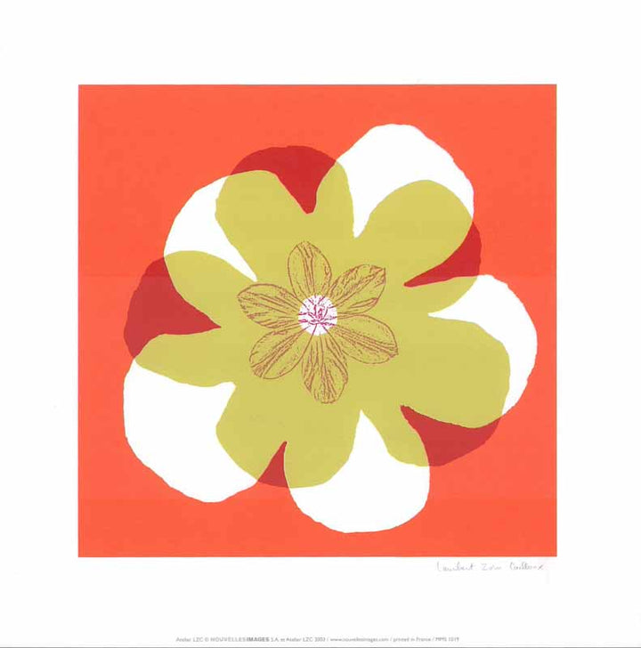 Chromatic Flower II by Lambert Zorn Cailloux - 12 X 12 Inches (Art Print)