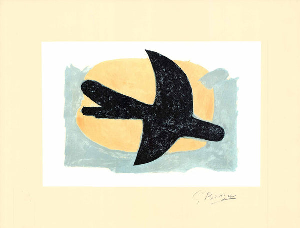 Blue and Yellow Bird, 1960 by Georges Braque - 24 X 32 Inches (Silkscreen / Serigraph)