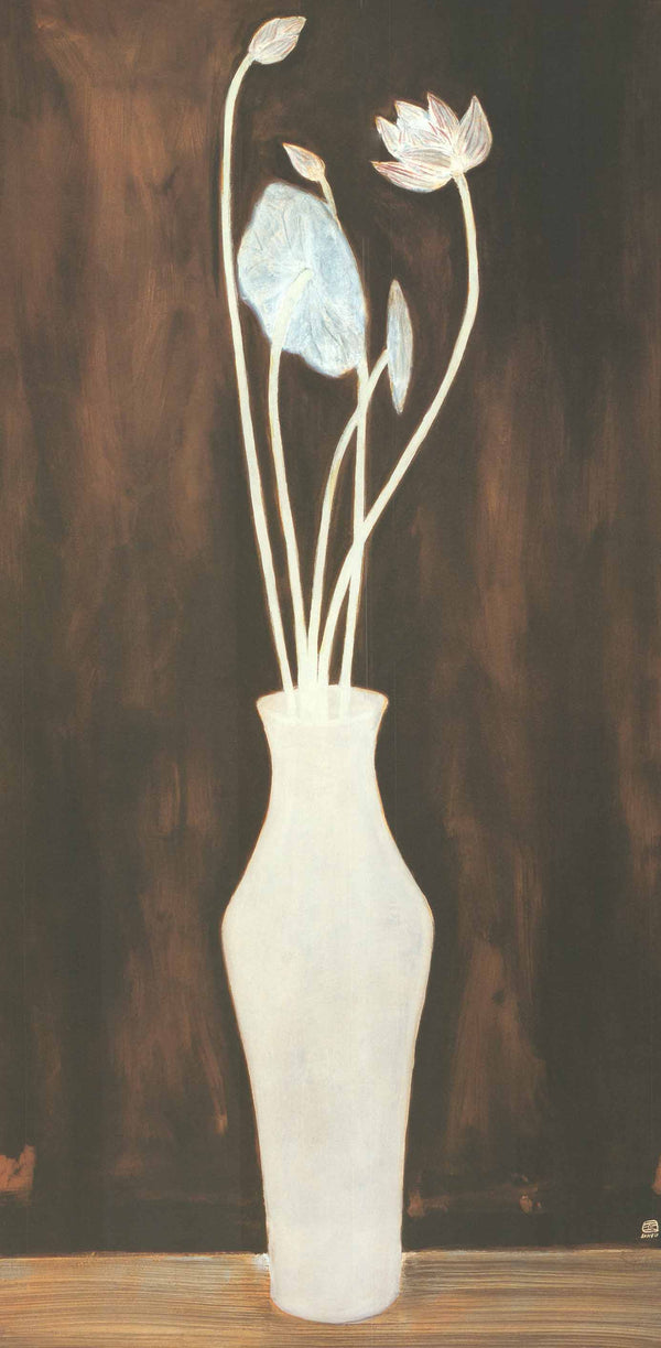 Lotus and Arum Bouquet by Sanyu - 20 X 40 Inches (Silkscreen)