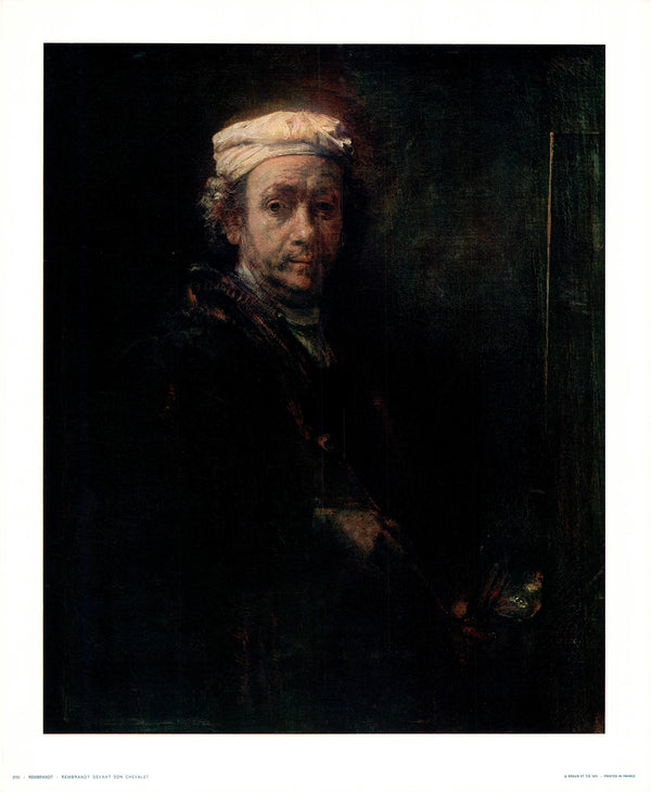 Rembrandt in Front of his Easel by Rembrandt - 22 X 26 Inches (Art Print)