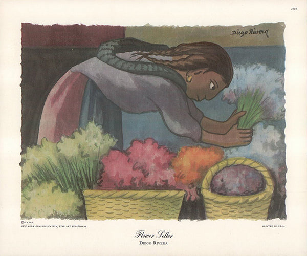 Flower Seller by Diego Rivera - 8 X 10 Inches (Art Print)