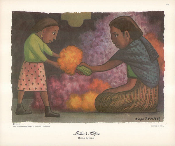 Mother's Helper by Diego Rivera - 8 X 10 Inches (Art Print)
