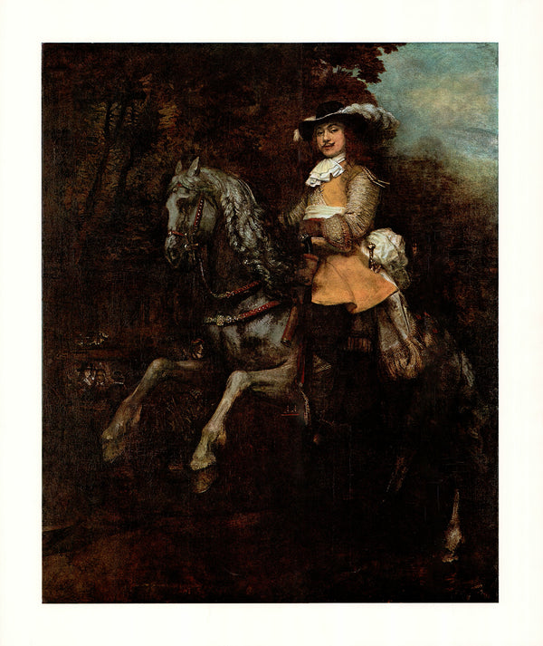 Equestrian by Rembrandt - 23 X 27 Inches (Art Print)