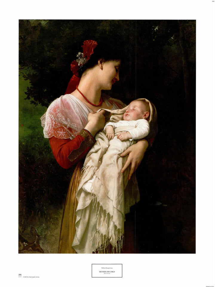Mother and Child by William Adolphe Bouguereau - 22 X 30 Inches (Art Print)
