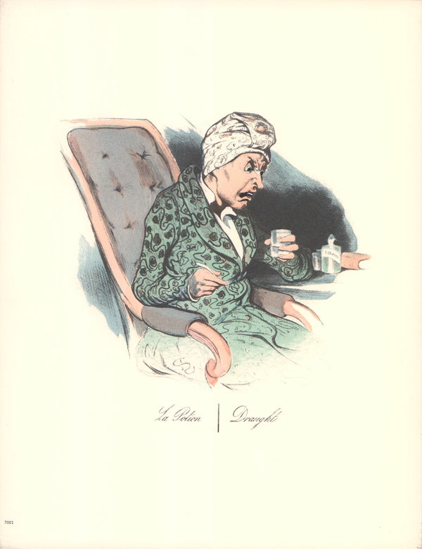 La Potion, Draught by Honoré Daumier - 10 X 12 Inches (Art Print)