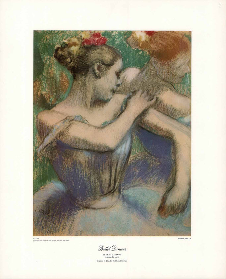 Ballet Dancers by Edgar Degas - 20 X 24 Inches (Art Print)