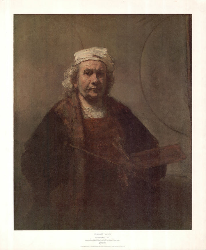 Portrait of the Artist, 1663 by Rembrandt - 26 X 31 Inches (Art Print)