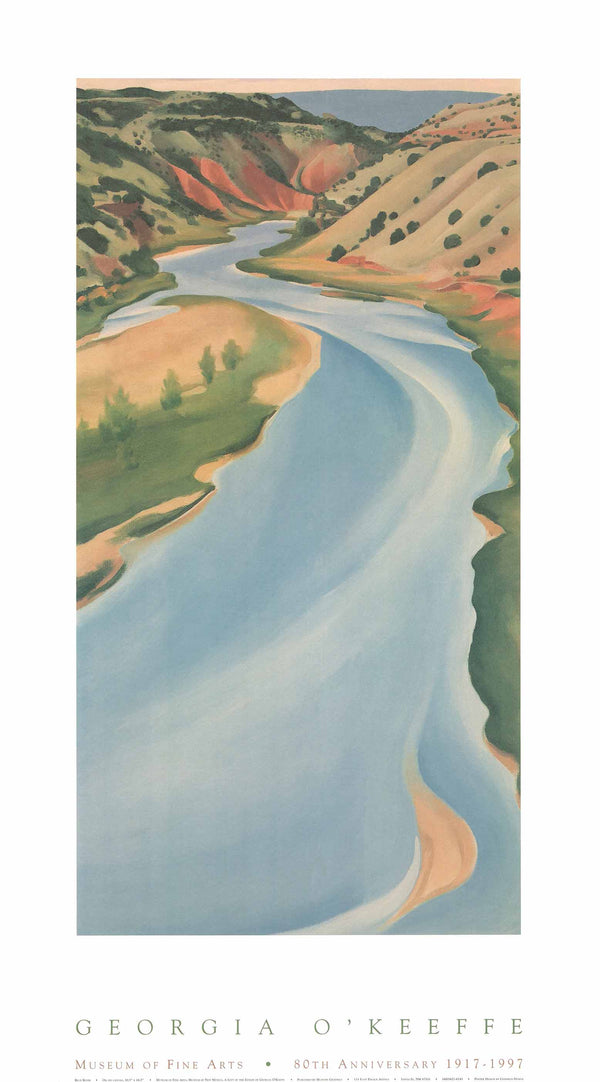 Blue River by Georgia O'Keeffe - 22 X 39 Inches (Art Print)