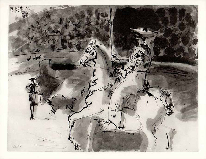 The Entry of the Picador, 1959 by Pablo Picasso - 10 X 12 Inches (Lithograph)