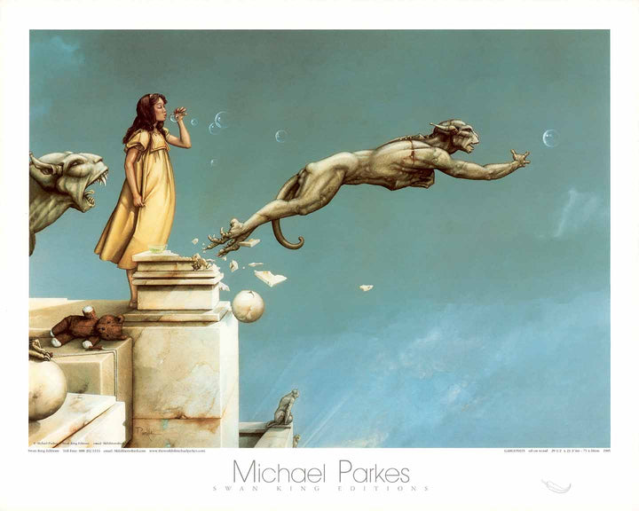 Gargoyles, 1985 by Michael Parkes - 16 X 20 Inches (Art Print)
