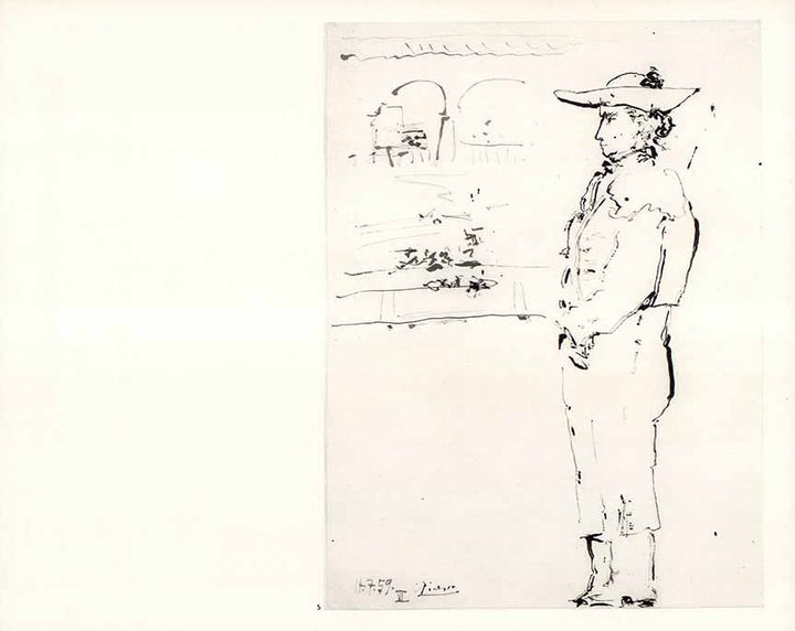 Picador Standing in the Arena, 1959 by Pablo Picasso - 10 X 12 Inches (Lithograph)