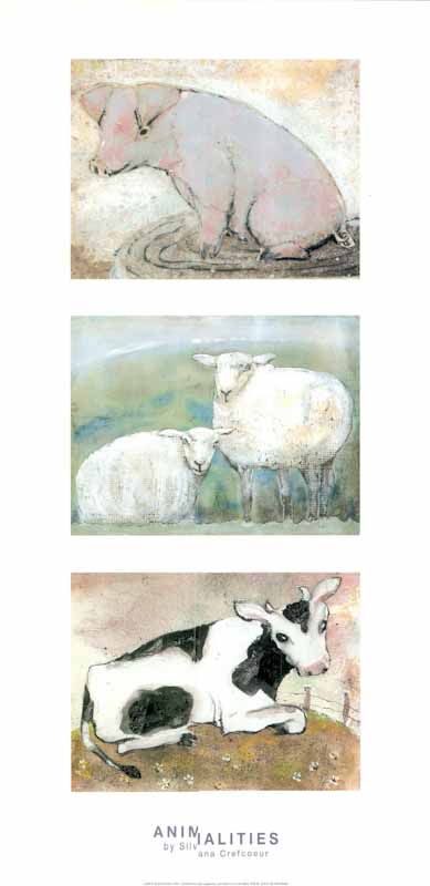 Animalities I by Silvana Crefcoeur - 12 X 24 Inches (Art Print)