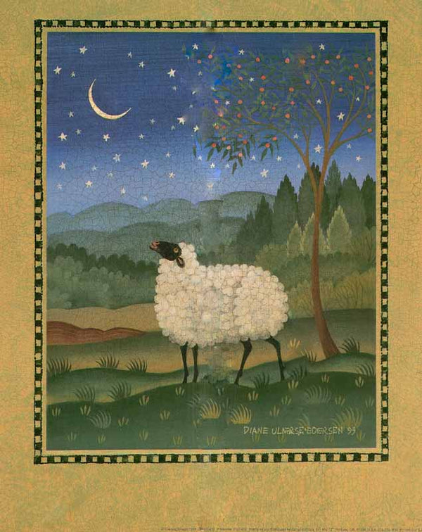 Evening Sheep, 1999 by Diane Pedersen - 11 X 14 Inches (Art Print)