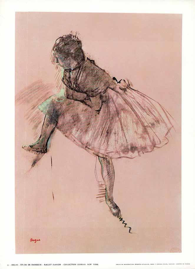 Ballet Dancer by Edgar Degas - 10 X 12 Inches (Art Print)