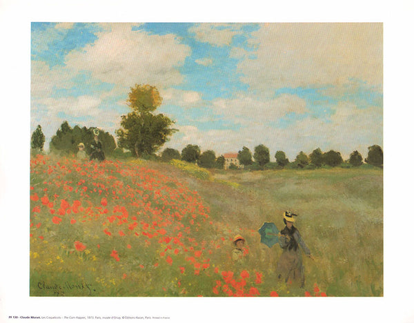 The Corn Poppies , 1873 by Claude Monet - 10 X 12 Inches (Art Print)