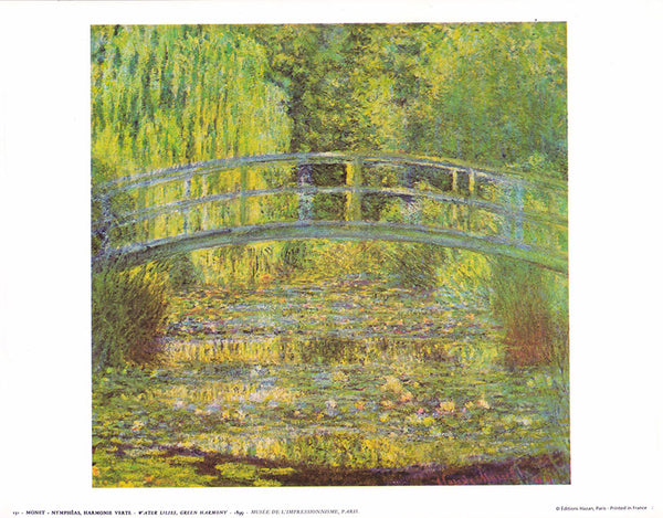 Water Lilies , Green Harmony by Claude Monet - 10 X 12 Inches (Art Print)