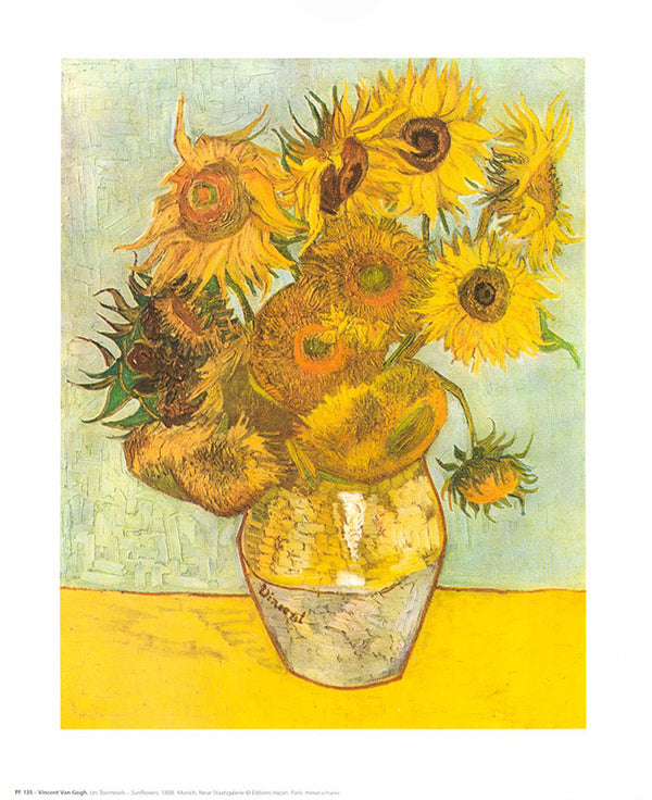 Sunflowers , 1888 by Vincent Van Gogh - 10 X 12 Inches (Art Print)