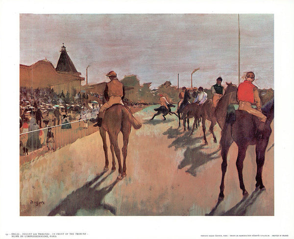 In Front of the Tribune by Edgar Degas - 10 X 12 Inches (Art Print)