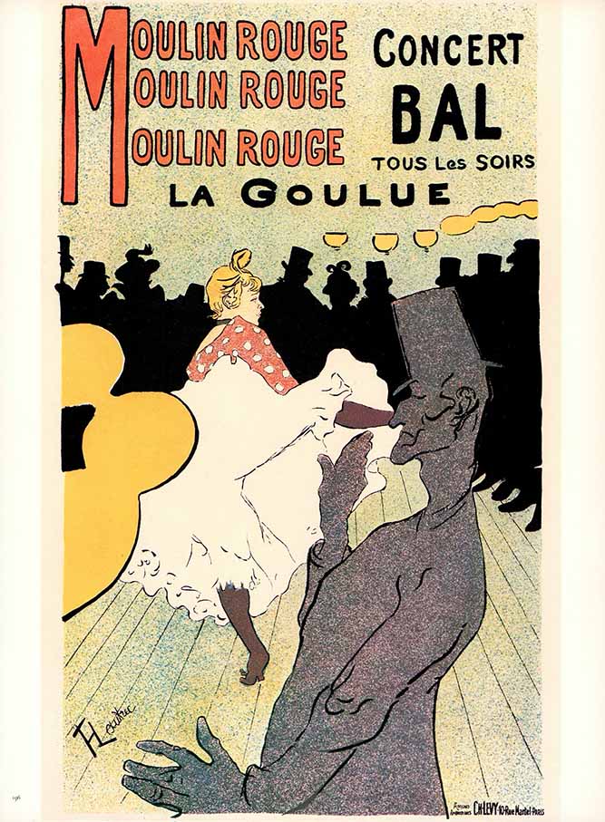 Moulin Rouge by Henri de Toulouse-Lautrec - 10 X 12 Inches (Lithograph/Poster)