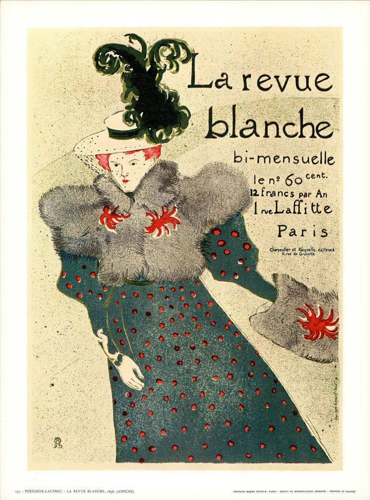 La Revue Blanche, 1896 by Henri de Toulouse-Lautrec - 10 X 12" (Lithograph/Poster)