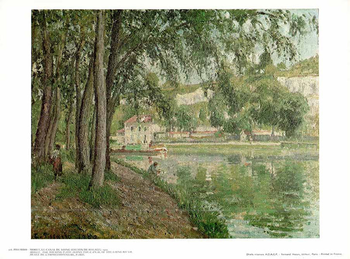 Moret, The Touring-Path along the Canal of the Loing River, 1902 by Camille Pissarro - 10 X 12 Inches (Art Print)