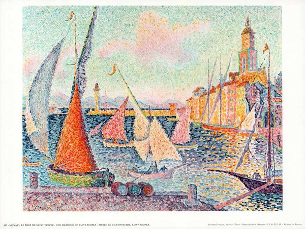 The Harbour of Saint-Tropez by Paul Signac - 10 X 12 Inches (Art Print)
