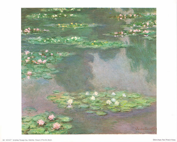 Waterlilies by Monet- 10 X 12 Inches (Art Print)
