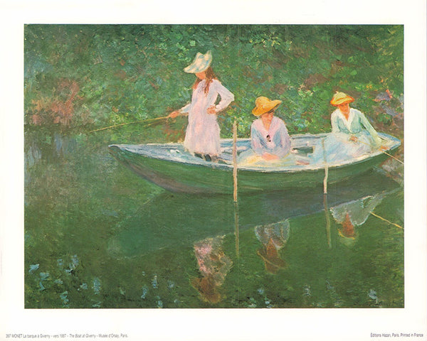 The boat at Giverny by Monet - 10 X 12 Inches (Art Print)